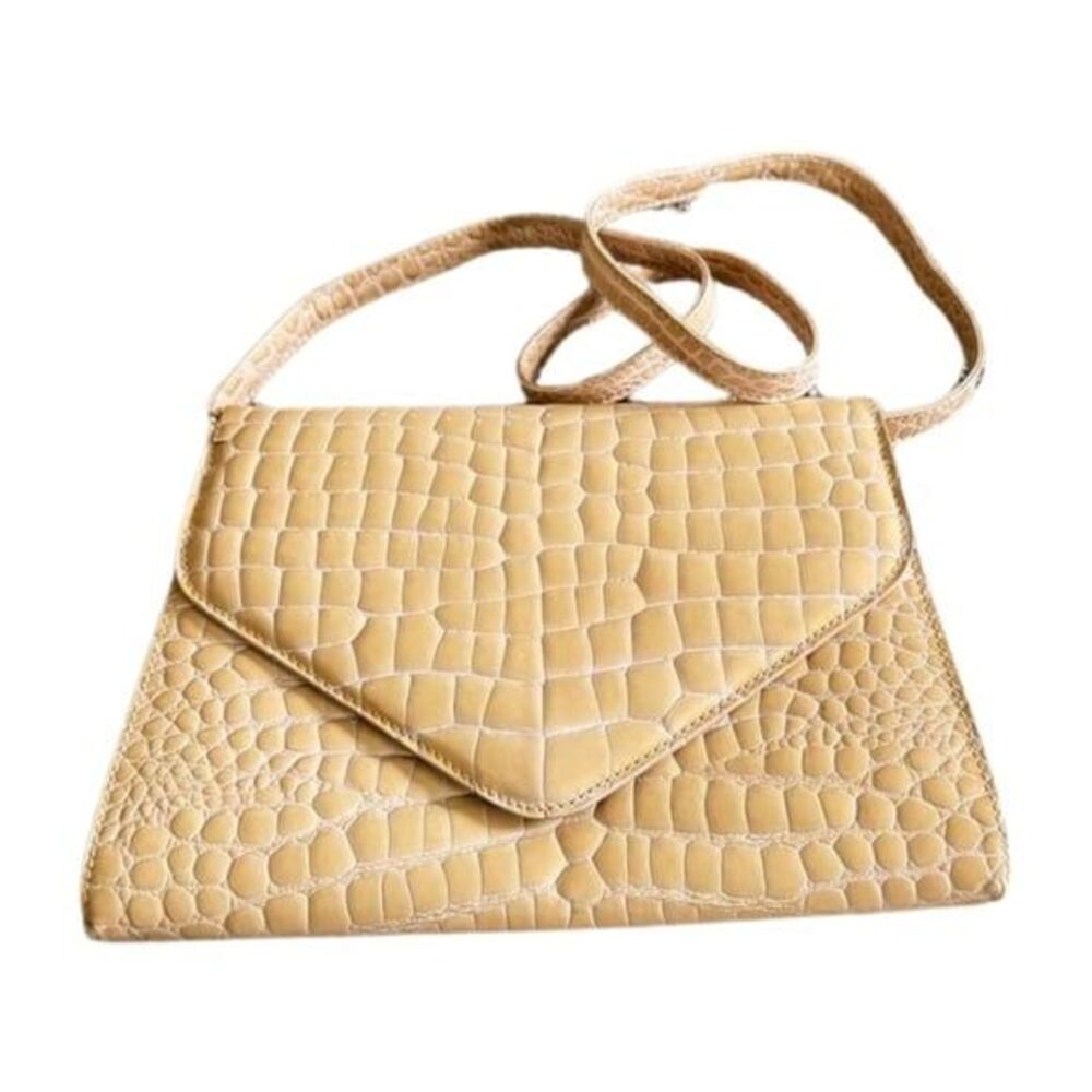 Crocodile skin genuine leather clutch bag,vintage bag perfect bag company - Picture 2 of 12